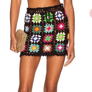 Alix pinho crochet mini skirt